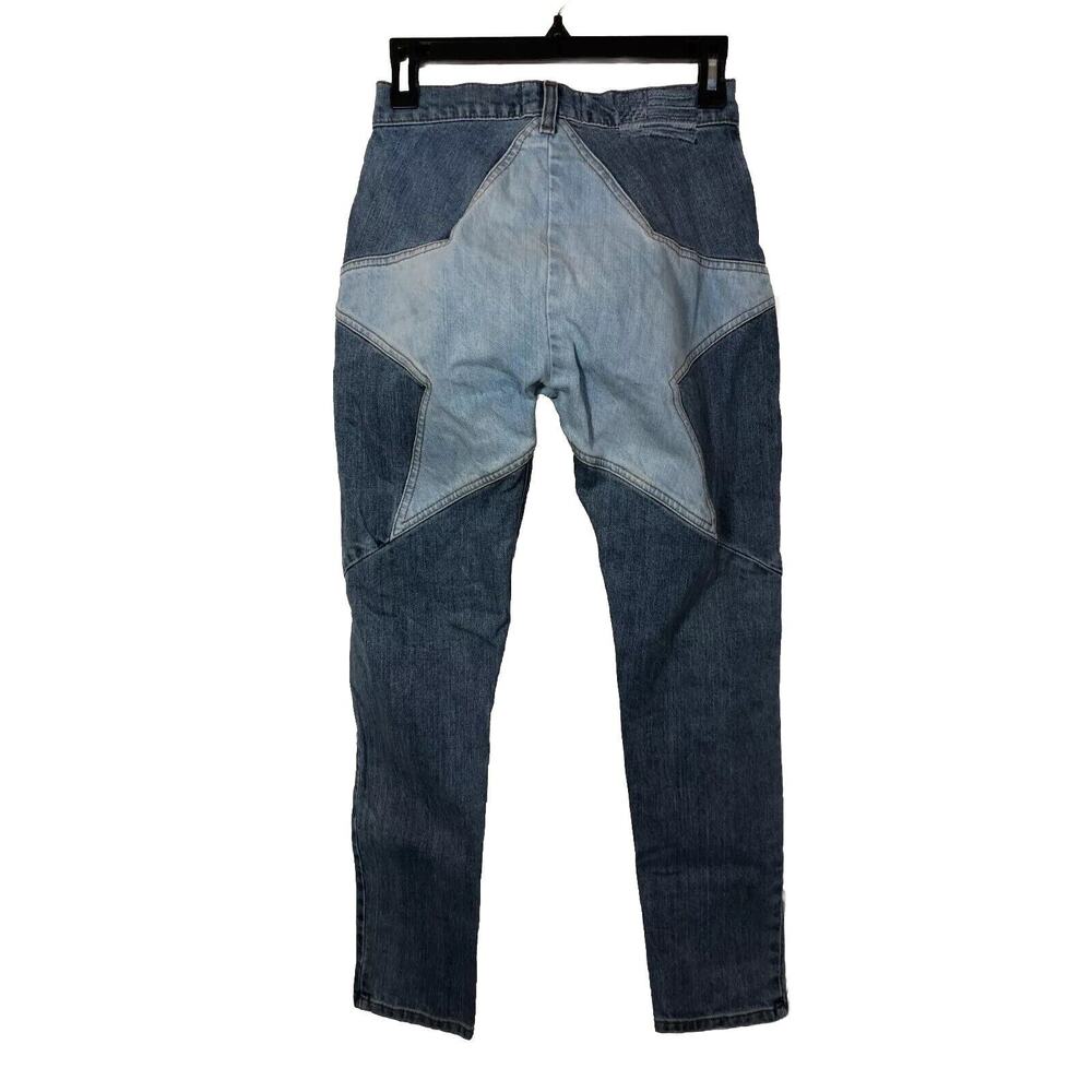 Revice Star Jeans Mid Rise Ankle USA Cotton Blend Medium Blue w/ Light 25 Women